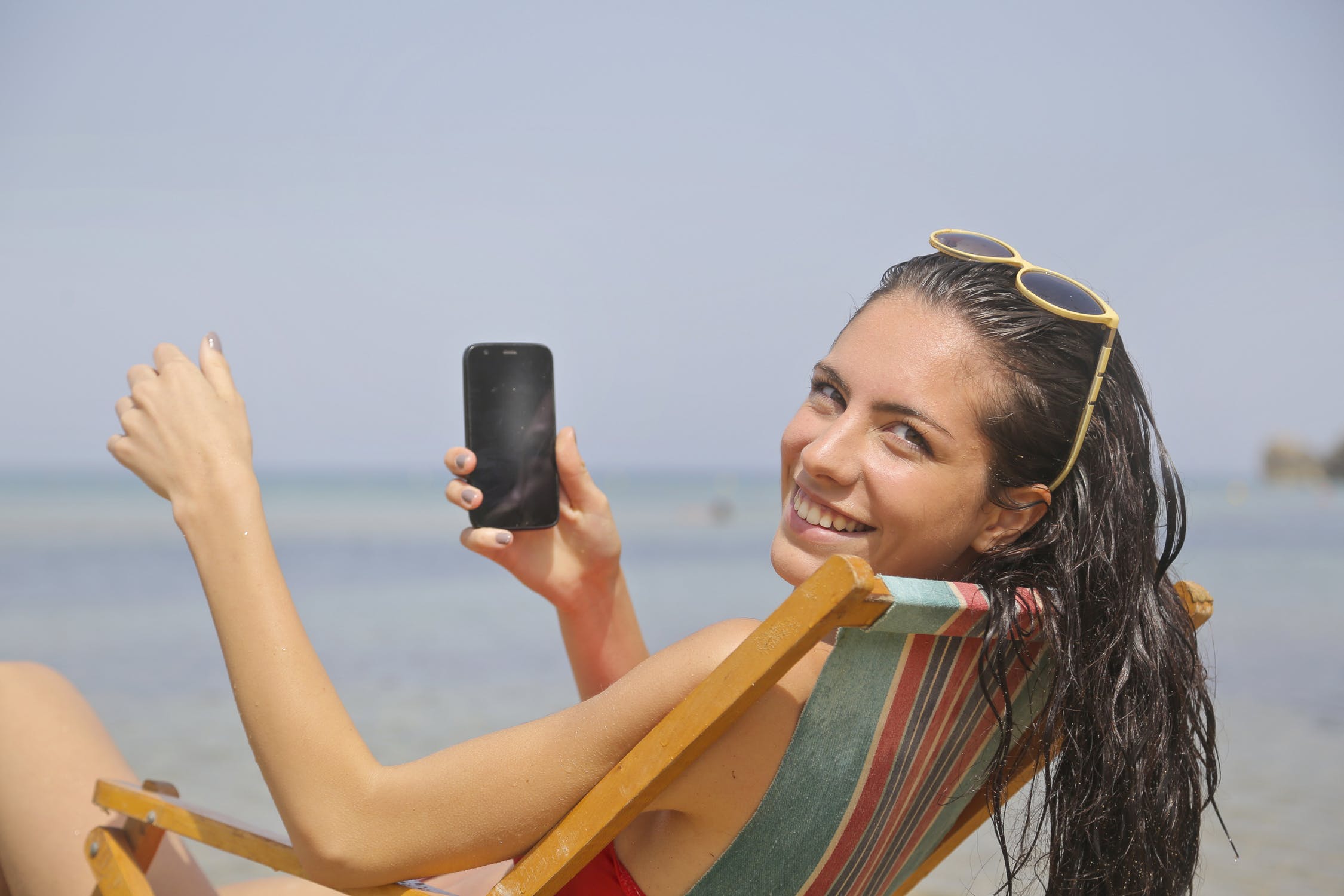 woman enjoying vacation
